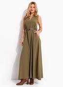 Vestido Verde Oliva em Poli�ster com Elastano