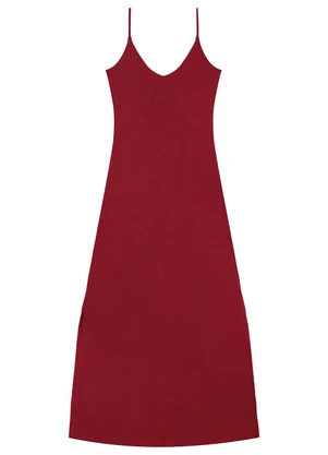 Enfim - Vestido Longo Evasê Vermelho - ENFIM
