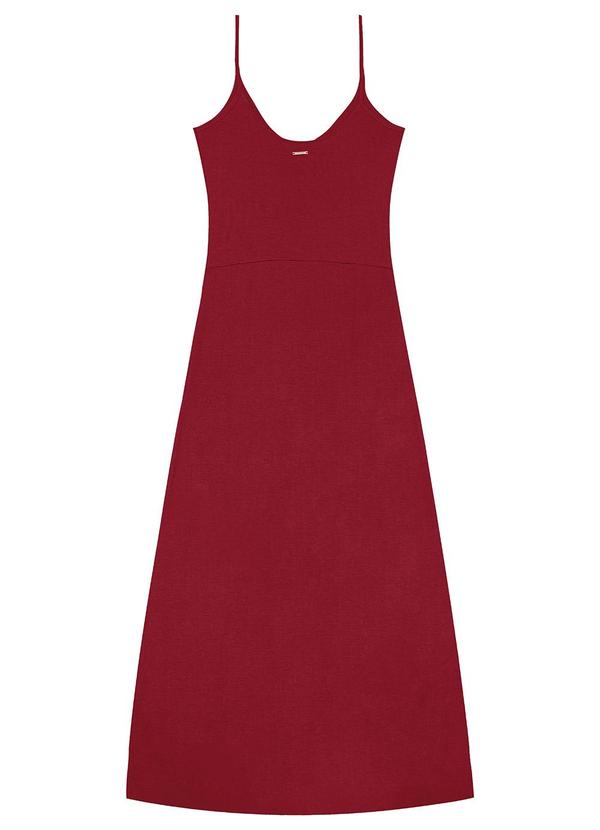 Enfim - Vestido Longo Evasê Vermelho 2