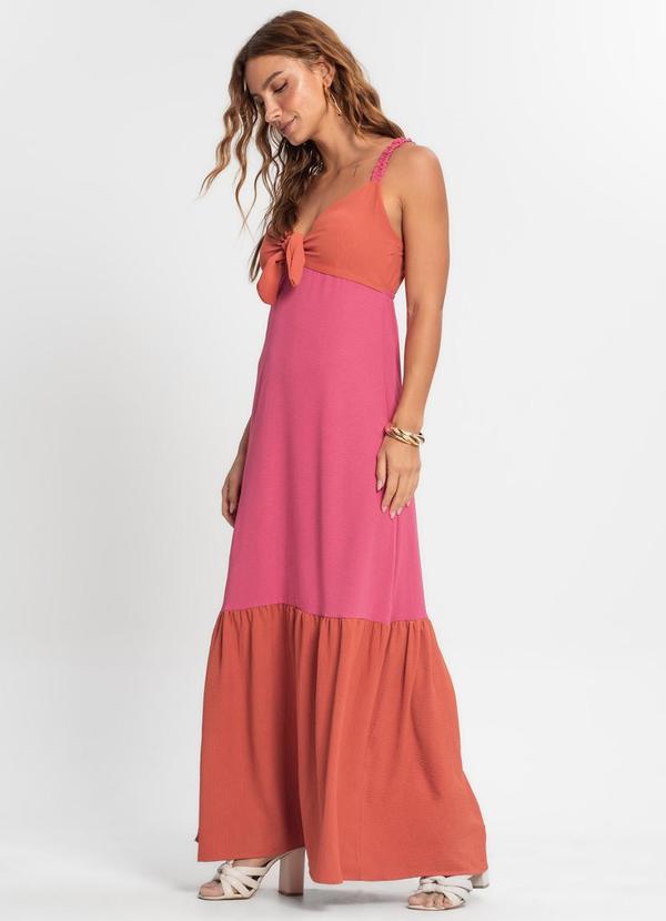 Endless - Vestido Longo Feminino de Alça Rosa