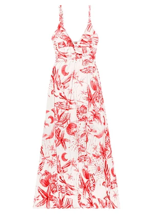 Endless - Vestido Longo Feminino em Meia Malha Laranja - ENDLESS