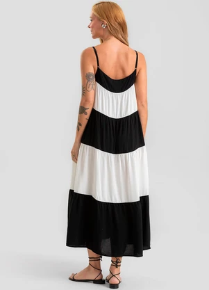 Dianna - Vestido Longo Feminino em Viscose Khyara Preto - DIANNA