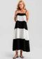 Dianna - Vestido Longo Feminino em Viscose Khyara Marrom - variação: Preto