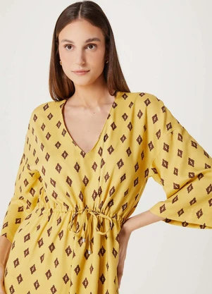 Hering - Vestido Longo Feminino Mostarda - HERING