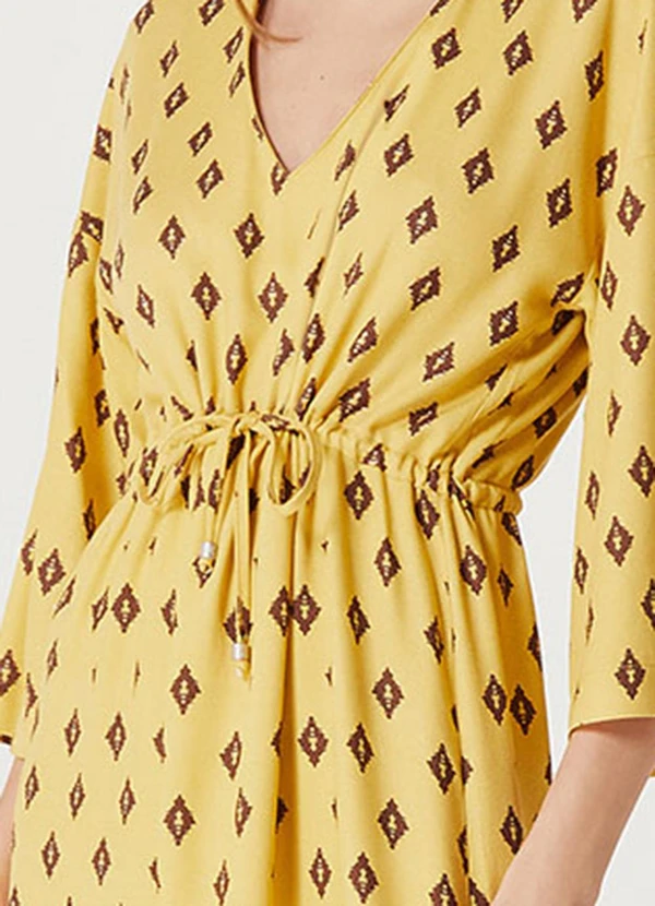 Hering - Vestido Longo Feminino Mostarda 3