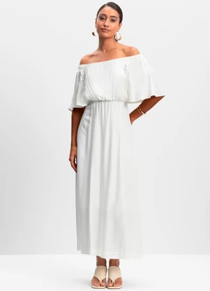 Essendi - Vestido Longo Feminino Natural - ESSENDI