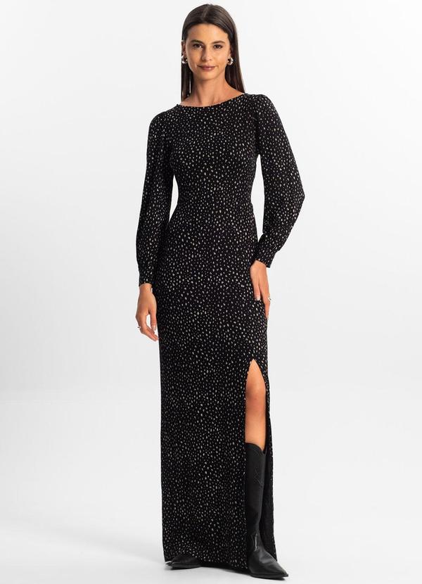 Rovitex - Vestido Longo Feminino Preto 3