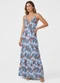 Select - Vestido Longo Feminino Transpassado Azul - variação: Azul