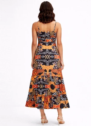 Select - Vestido Longo Feminino Transpassado Preto - SELECT