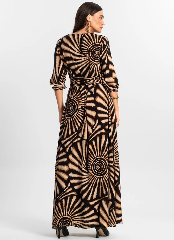 Endless - Vestido Longo Feminino Viscose Preto 2