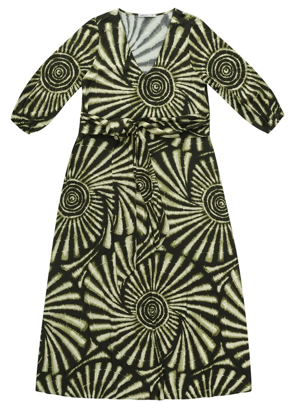 Endless - Vestido Longo Feminino Viscose Verde