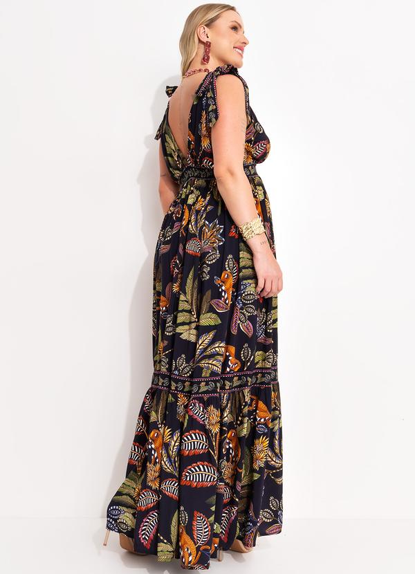 Farm - Vestido Longo Festa de Caju Preto 10