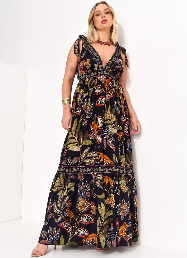 Farm - Vestido Longo Festa de Caju Preto 11