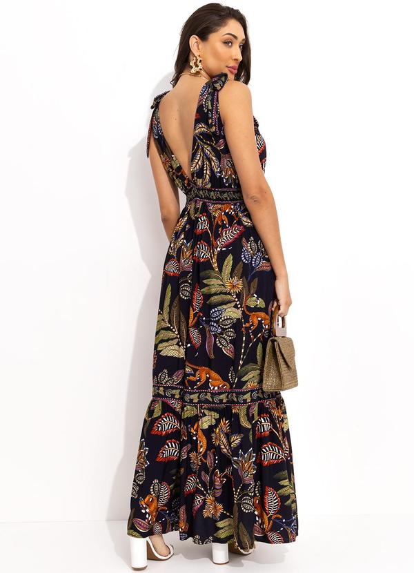 Farm - Vestido Longo Festa de Caju Preto 2