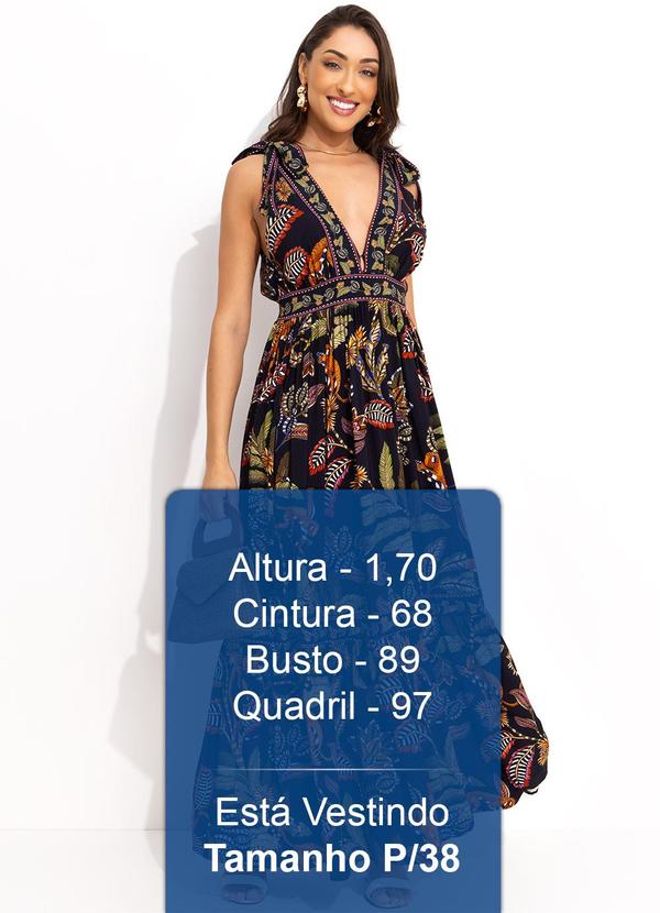 Farm - Vestido Longo Festa de Caju Preto 5