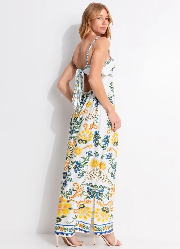 Farm - Vestido Longo Floral Emilia Off White 5