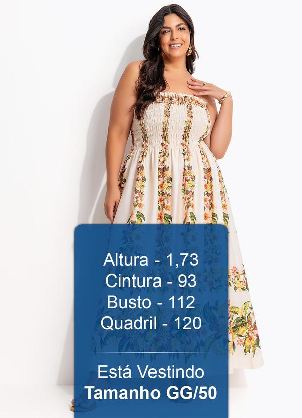 Farm - Vestido Longo Floral Mali Bege 10