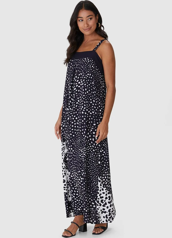 Malwee - Vestido Longo Floral Preto 3