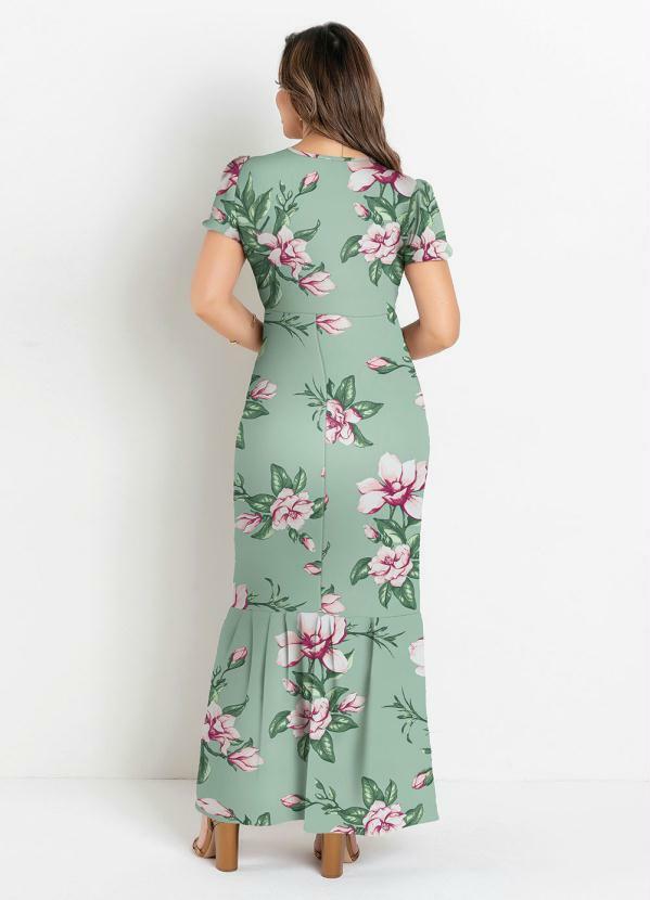 Rosalie - Vestido Longo Floral Verde 2
