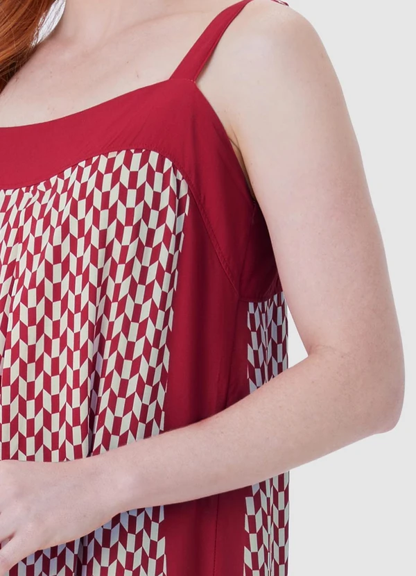 Malwee - Vestido Longo Floral Vermelho 4