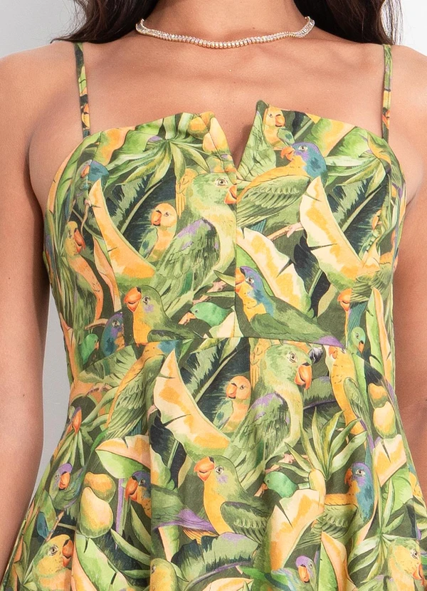 Farm - Vestido Longo Floresta de Passarinho Verde 4