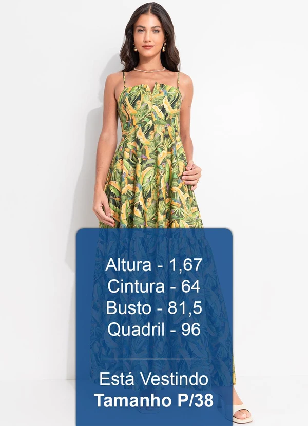 Farm - Vestido Longo Floresta de Passarinho Verde 5