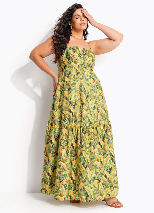 Farm - Vestido Longo Floresta de Passarinho Verde 6