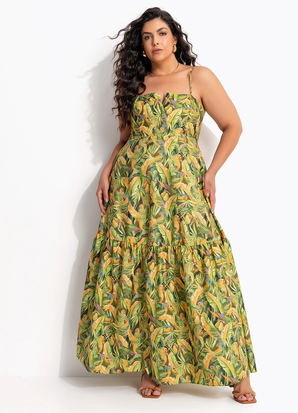 Farm - Vestido Longo Floresta de Passarinho Verde 8