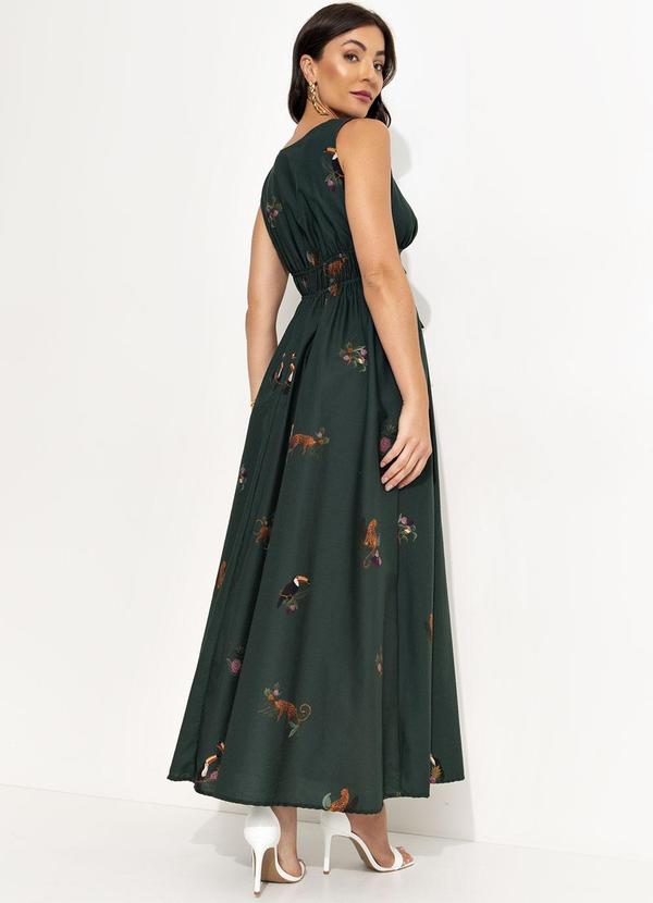 Farm - Vestido Longo Florestinha Verde 2