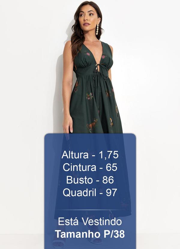 Farm - Vestido Longo Florestinha Verde 5