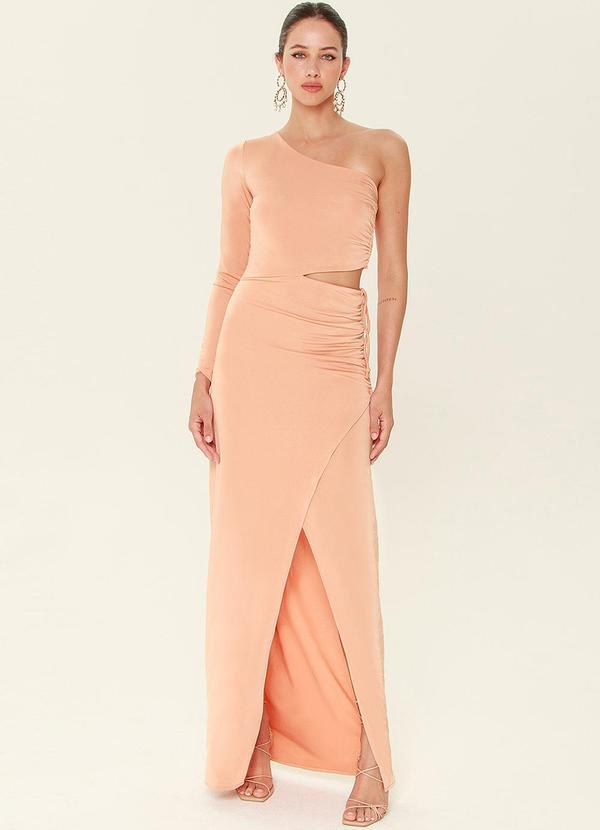 Gatabakana - Vestido Longo Fluid Shine Nude