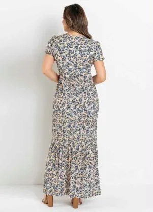 Rosalie - Vestido Longo Folhagem Amarela - ROSALIE