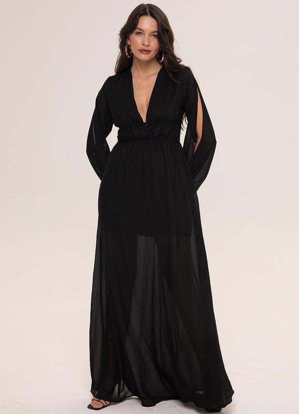 Gatabakana - Vestido Longo Glamis Preto