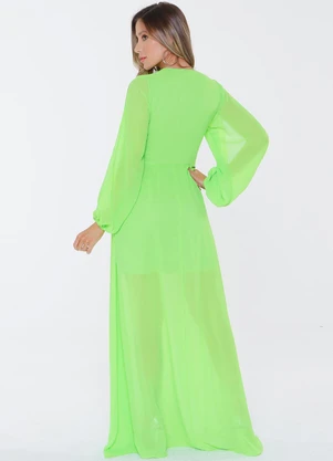 Outlet - Vestido Longo Glamis Verde - OUTLET