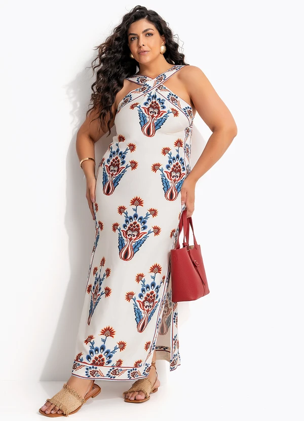 Farm - Vestido Longo Indra Bege 7