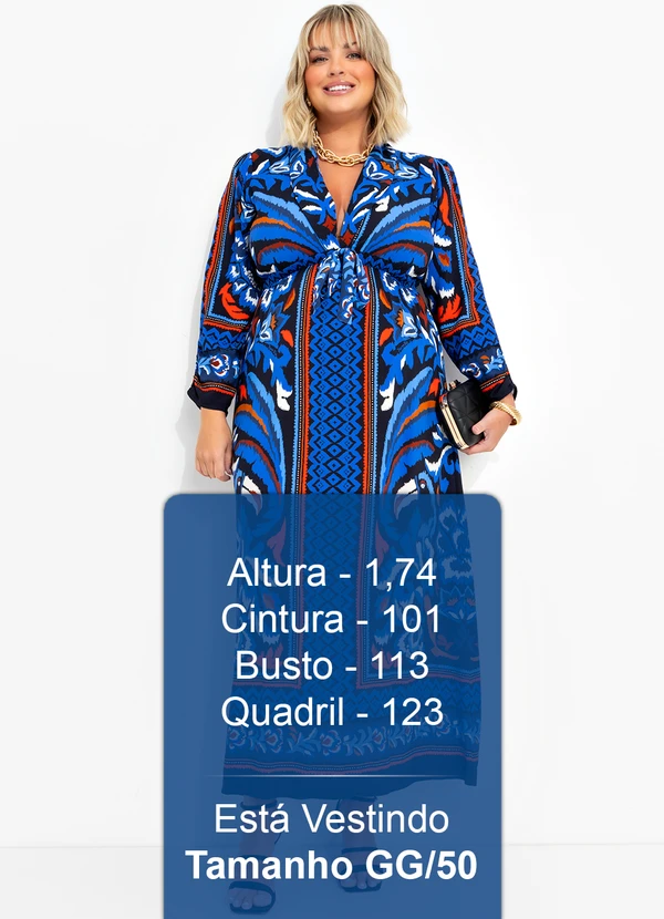 Farm - Vestido Longo Jardim de Tucano Azul 9