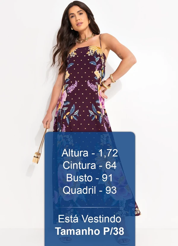 Farm - Vestido Longo Jardim Delicado Roxo 5