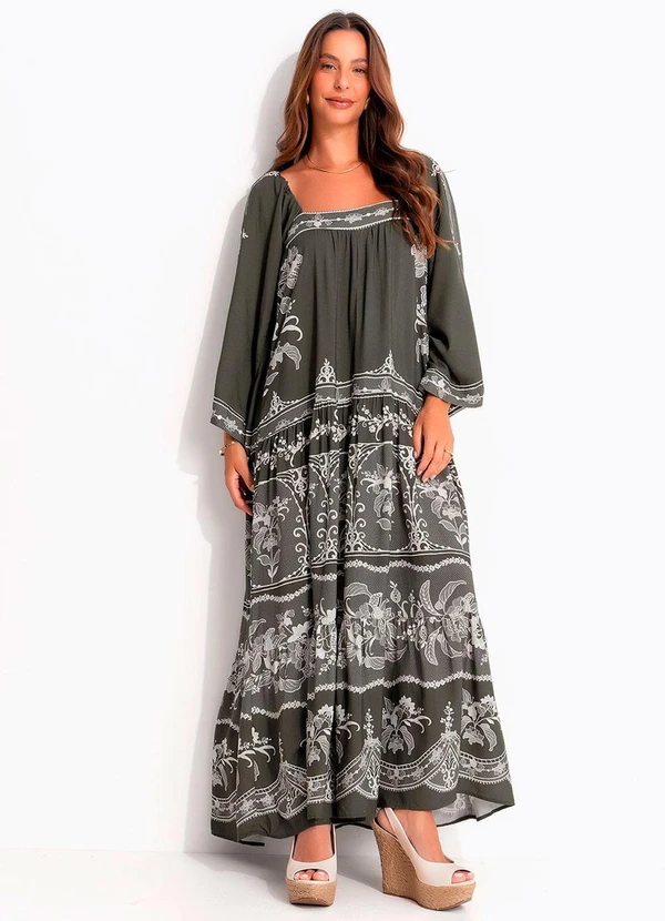 Farm - Vestido Longo Lais Verde