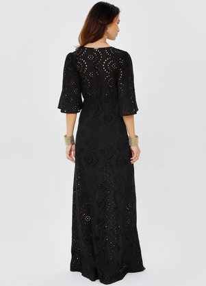 Outlet - Vestido Longo Laise Gb Preto - OUTLET