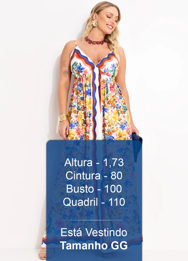 Farm - Vestido Longo Lenço Floraline Off White 10