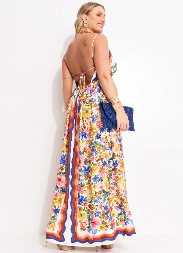 Farm - Vestido Longo Lenço Floraline Off White 7