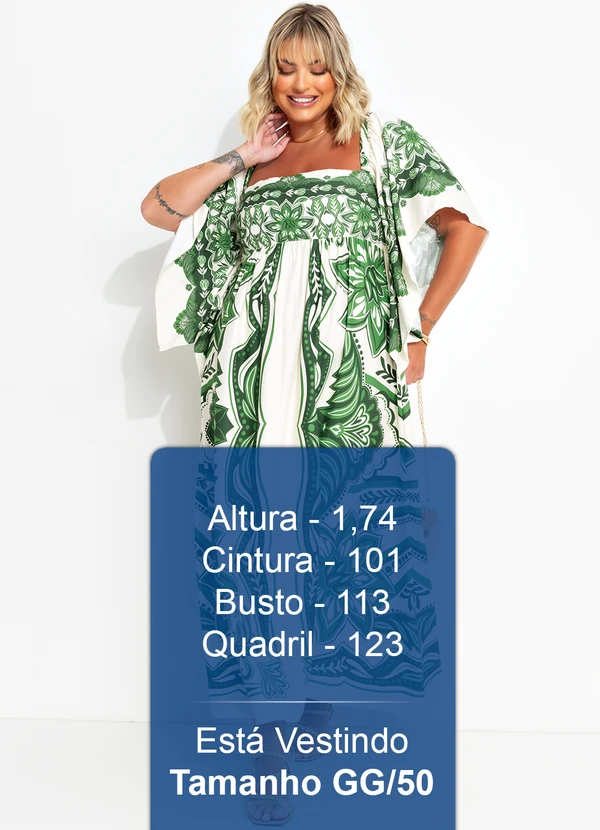 Farm - Vestido Longo Lenço Madri Verde 13