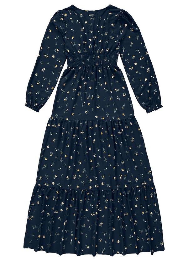 Enfim - Vestido Longo Liberty Marias Azul 2