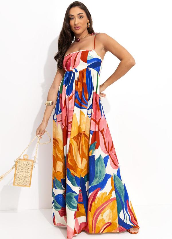 Farm - Vestido Longo Luiza Off White