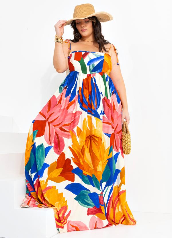 Farm - Vestido Longo Luiza Off White 11