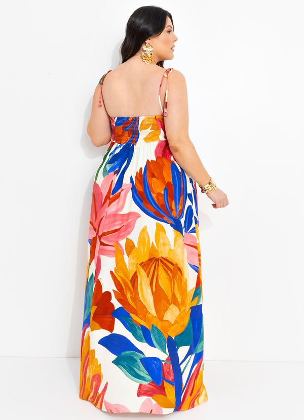 Farm - Vestido Longo Luiza Off White 14