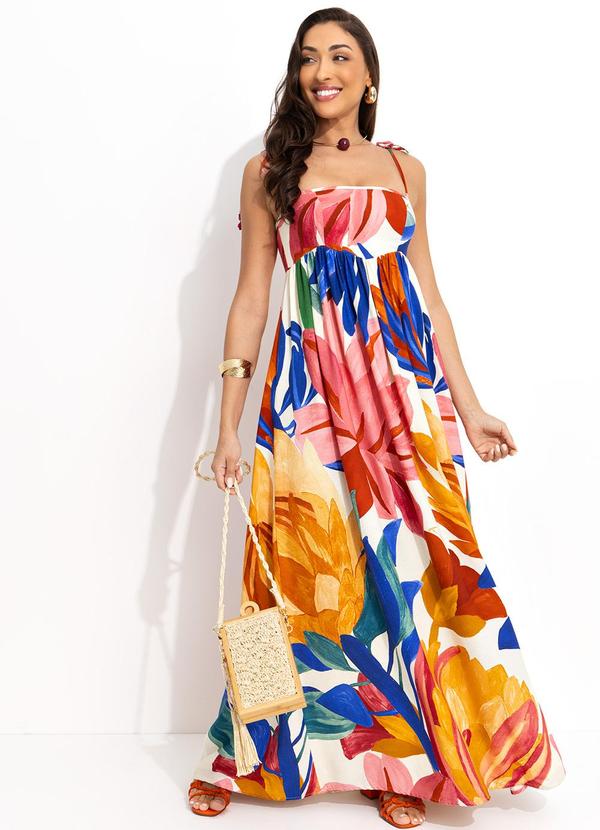 Farm - Vestido Longo Luiza Off White 7