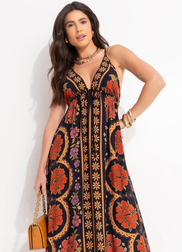 Farm - Vestido Longo Madalena Preto 3