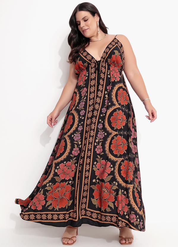 Farm - Vestido Longo Madalena Preto 6