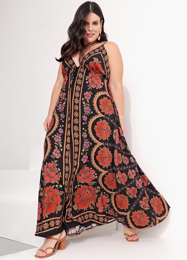 Farm - Vestido Longo Madalena Preto 8